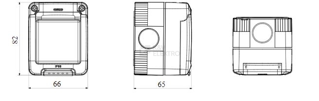 Obrázek produktu Gewiss 27 Combi skříňka IP55 2M šedá GW27042 1