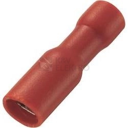 Obrázek produktu Konektor faston s izolací RF-F-308P červená, rozměry 2,8x0,8mm, průřez 0,5-1,5mm2 0