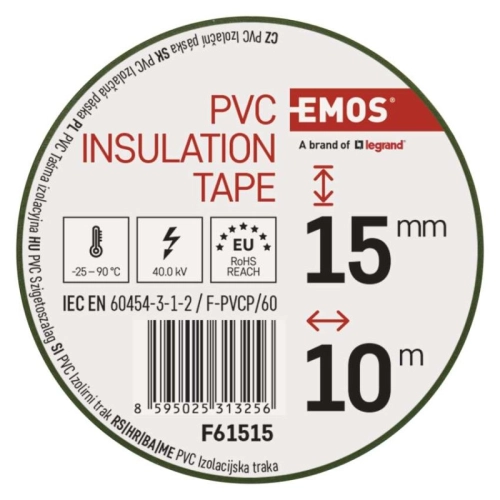 Izolační páska EMOS F61515 15mm x 10m zelenožlutá (obrázek 7)