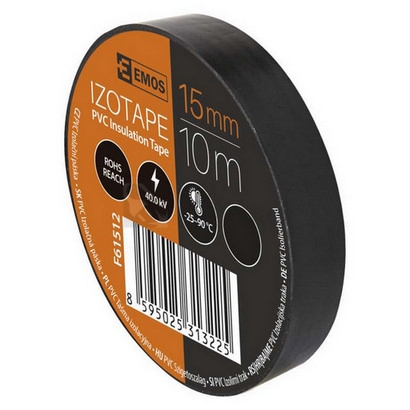 Obrázek produktu  Izolační páska EMOS F61512 0,13mm 15mm x 10m černá 2