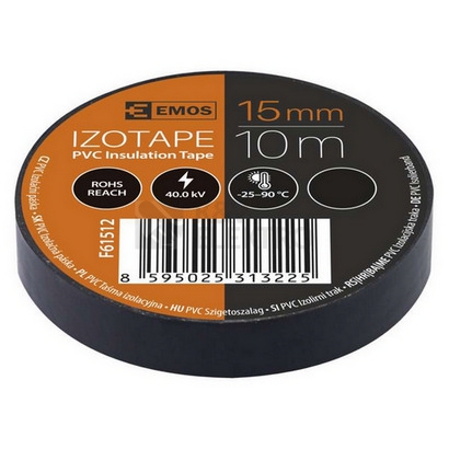 Obrázek produktu  Izolační páska EMOS F61512 0,13mm 15mm x 10m černá 3