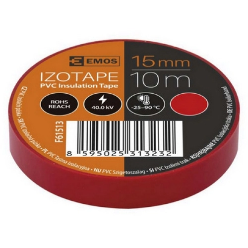 Izolační páska EMOS F61513 0,13mm 15mm x 10m červená (obrázek 3)