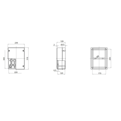 Rozvodná krabice GEWISS GW44409 300x220x120mm IP56 na omítku