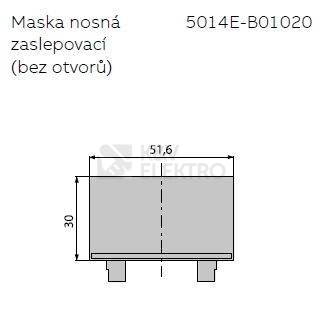 Obrázek produktu ABB Element,Time nosná maska zaslepovací (bez otvorů) černá 5014E-B01020 (10ks) 1