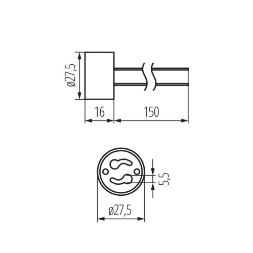 Keramická patice Kanlux HLDR-GZ10 (K512GZ) GU10 JDR K512 00402 (obrázek 2)