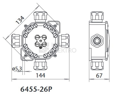 Obrázek produktu  Krabice SEZ ACIDUR 6455-26P 4P velká světle šedá 2
