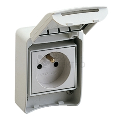 Schneider Electric 81140 Pratika průmyslová zásuvka-světle šedá-2p+E-10/16A IP55