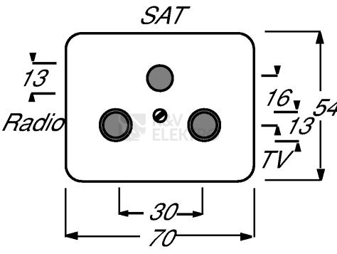 Obrázek produktu ABB Alpha exclusive kryt zásuvky televizní palladium 1724-0-2792 (1743-03-260) 2CKA001724A2792 1