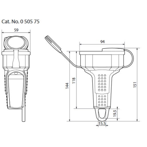 Legrand dvojzásuvka gumová 230V/16A 50575