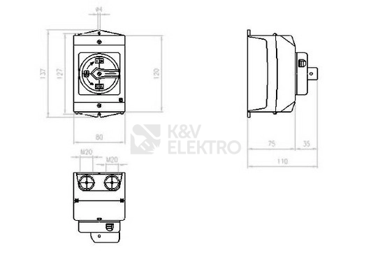 Obrázek produktu Vačkový spínač EATON T0-2-1/I1/SVB 207147 1