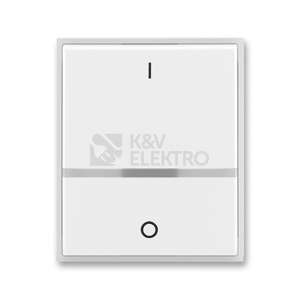 Obrázek produktu ABB Element,Time kryt vypínače s průzorem a potiskem bílá/ledová bílá 3558E-A00655 01 0