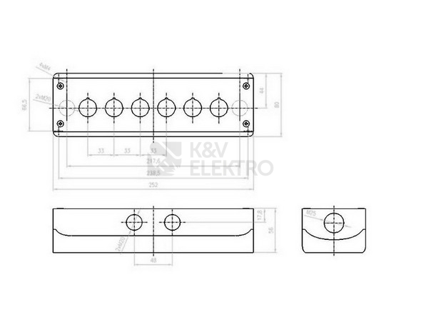 Obrázek produktu Skříňka pro povrchovou montáž šedá EATON M22-I6 /216540/ 1
