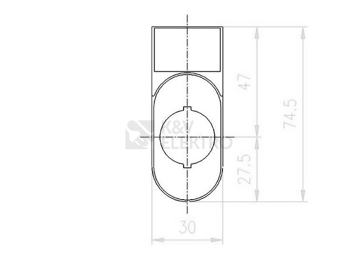 Obrázek produktu Nosič štítku pro dvojitá tlačítka EATON M22S-STDD-X /216394/ 1