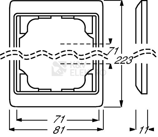 Obrázek produktu ABB Alpha exclusive trojrámeček palladium 1754-0-4119 (1733 KA-260) 2CKA001754A4119 svislý 1