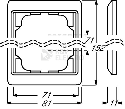 Obrázek produktu ABB Alpha exclusive dvojrámeček palladium 1754-0-4117 (1732 KA-260) 2CKA001754A4117 svislý 1