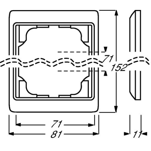 ABB Alpha exclusive dvojrámeček titan 1754-0-4126 (1732 KA-266) 2CKA001754A4126 svislý