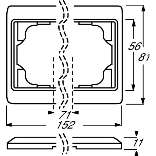 ABB Alpha exclusive dvojrámeček alabastrová 1754-0-2999 (1722 KA-24G) 2CKA001754A2999 vodorovný