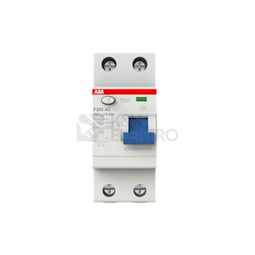 Proudový chránič ABB F202 AC-25/0,03 25A 30mA AC