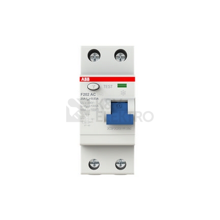 Obrázek produktu Proudový chránič ABB F202 AC-25/0,03 25A 30mA AC 0