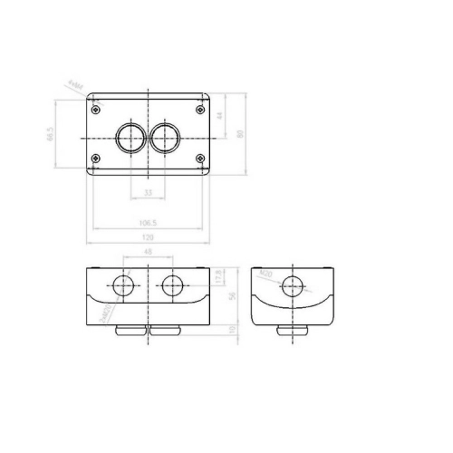 EATON Titan skříňka se dvěma tlačítky I+O 2NO/NC M22-I2-M1 216529 (obrázek 4)