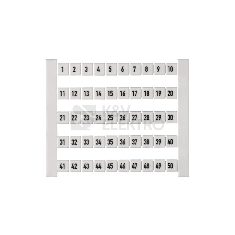 Obrázek produktu Štítek označovací Weidmüller DEK 5 FW 1-50 0473460001 (50ks) 0