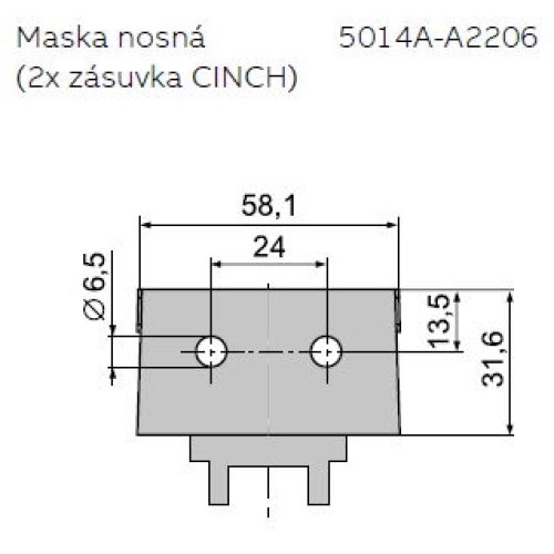 ABB nosná maska 5014A-A2206 Tango, Future Linear, Solo, Busch-axcent, Impuls, Alpha exclusive CINCH