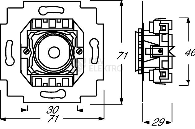 Obrázek produktu  ABB tlačítko č.6/0So 2021/6 UK 1413-0-0897 se svorkou N 2