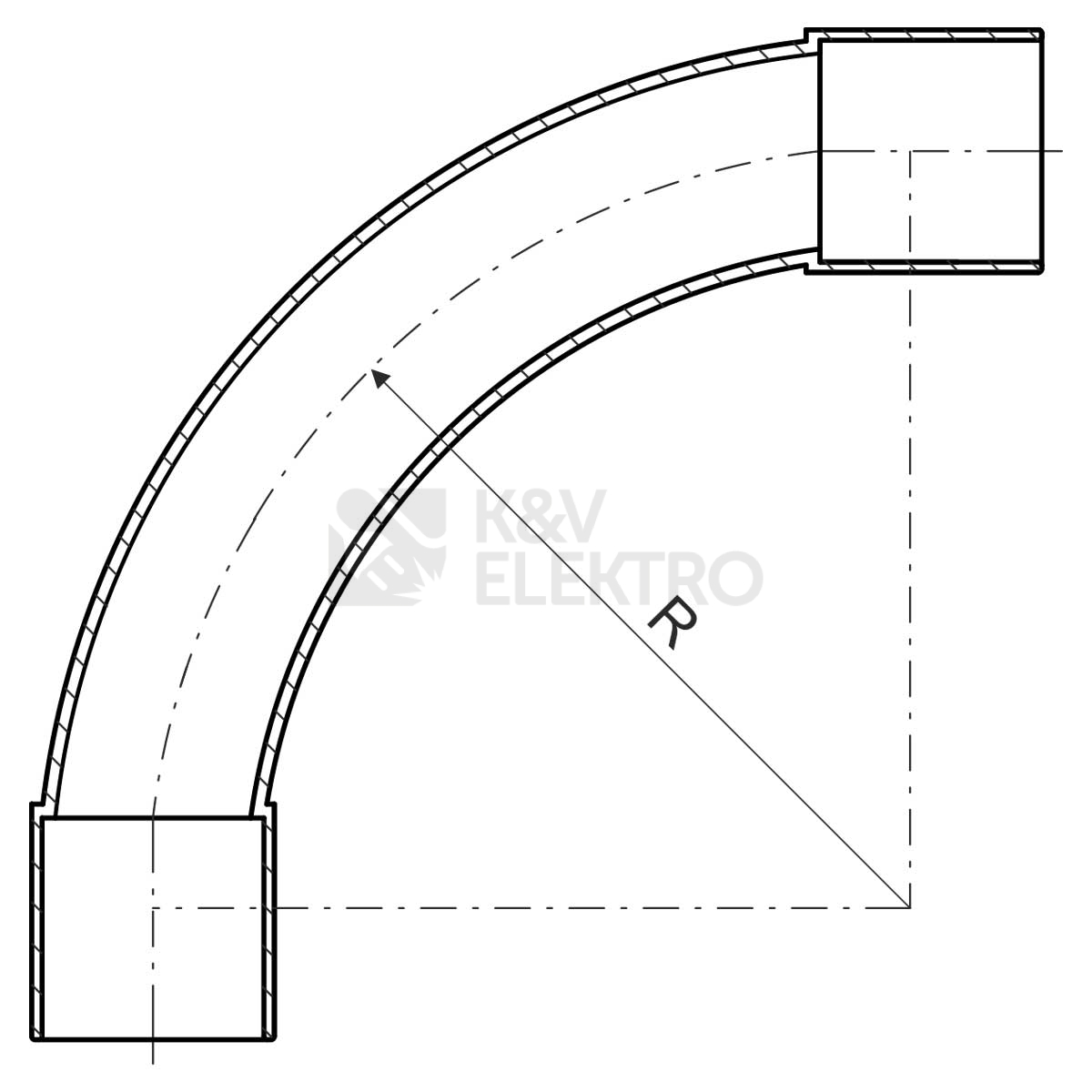 Obrázek produktu Koleno pro trubku KOPOS 4132 FB 32mm černé 1