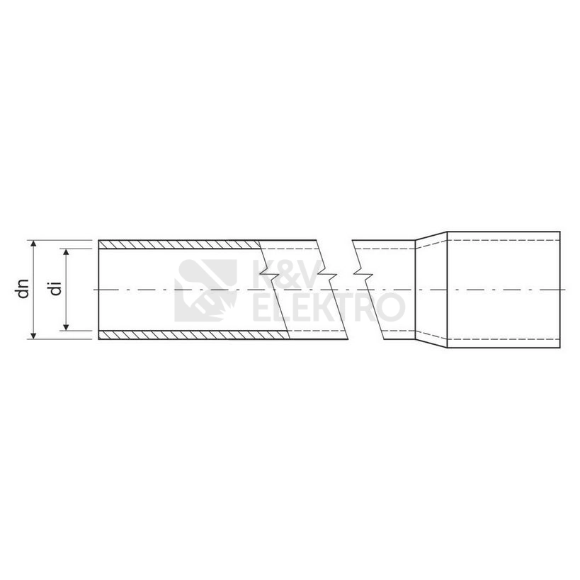 Obrázek produktu Plastová trubka pevná KOPOS 8020 FA 20mm černá 3m 1