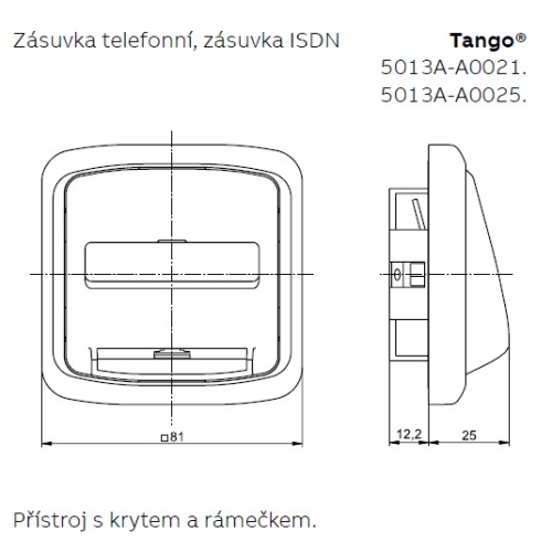 ABB Tango kryt zásuvky telefonní béžová 5013A-A00213 D