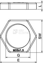 Obrázek produktu Matice OBO 116 M25 SGR PA světle šedá 2048787 2