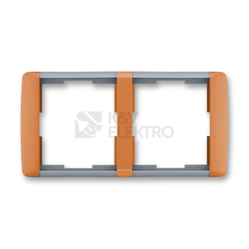 ABB Element dvojrámeček vodorovný karamelová/ledová šedá 3901E-A00120 07