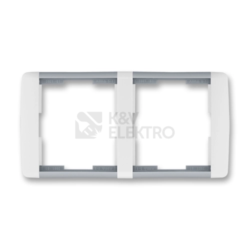 ABB Element dvojrámeček bílá/ledová šedá 3901E-A00120 04 vodorovný