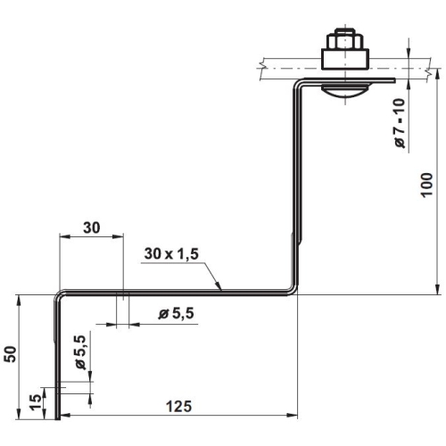 Podpěra vedení pod tašky PV 11b TREMIS V175