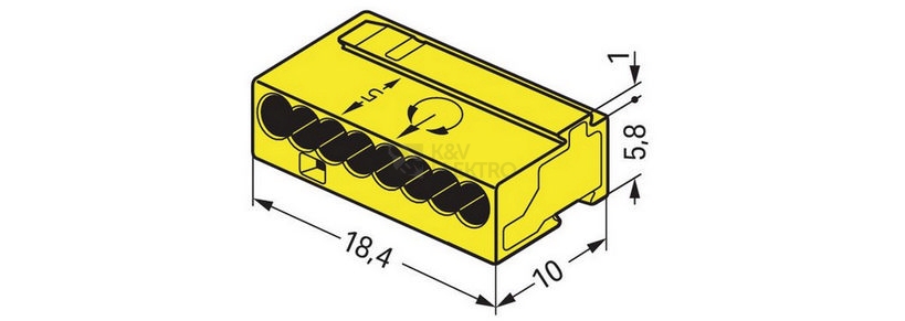 Obrázek produktu SVORKA WAGO MICRO 8X0,8 ZLUTA 243-508 2
