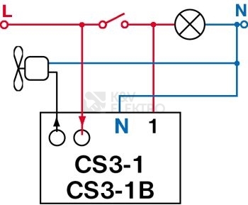 Obrázek produktu Časové relé pod vypínač ELEKTROBOCK CS3-1B 1