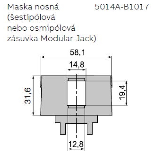 ABB nosná maska 5014A-B1017 Tango, Future Linear, Solo, Busch-axcent, Impuls, Alpha exclusive 1x keystone