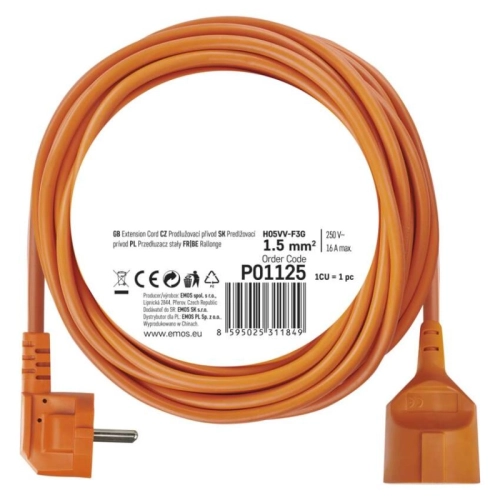 Prodlužovací kabel EMOS 25m/1zásuvka oranžová P01125 1901012500 (obrázek 4)