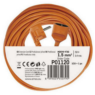 Prodlužovací kabel EMOS 20m/1zásuvka oranžová P01120 1901012000 (obrázek 4)