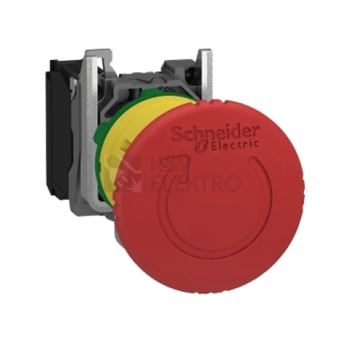 Schneider Electric Harmony nouzové tlačítko červené s aretací XB5AS8442 průměr 40mm uvolnit otočením 1NC
