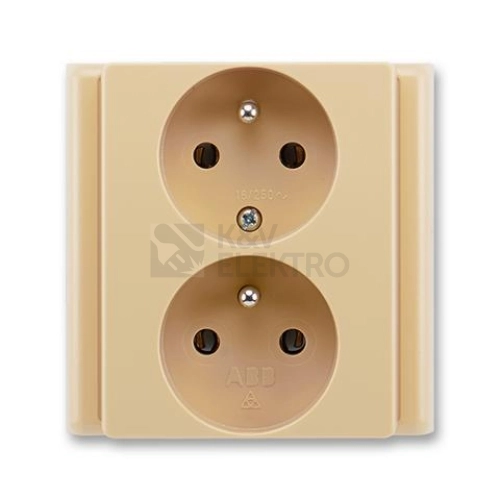 ABB Classic dvojzásuvka béžová 5512-2249 D2 polozapuštěná