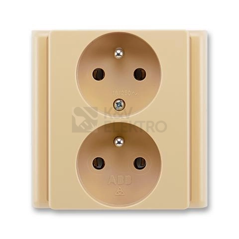 Obrázek produktu ABB Classic dvojzásuvka béžová 5512-2249 D2 polozapuštěná 0