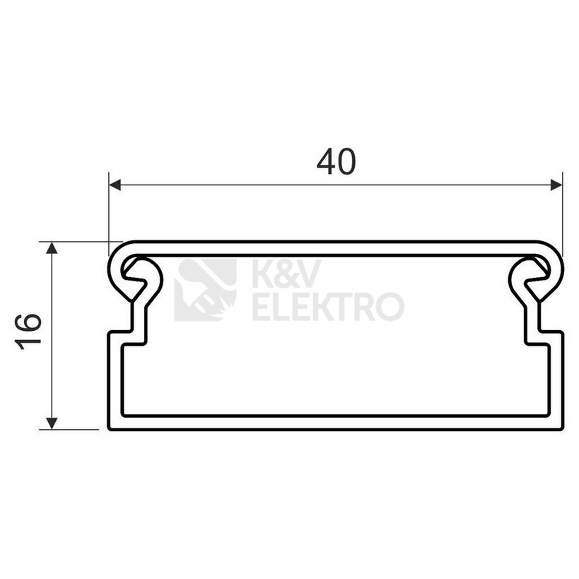 Obrázek produktu Lišta na kabely KOPOS LV 40x15 HD 2m bílá 1