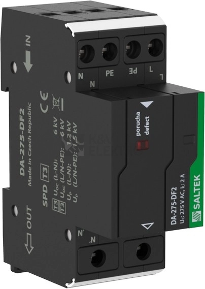 Obrázek produktu Přepěťová ochrana DA-275 DF2 s vf filtrem, 230V/2A 0