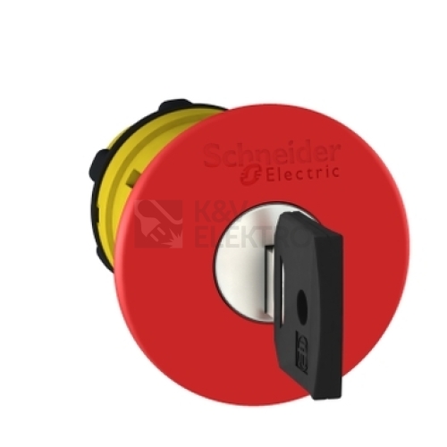 Schneider Electric Harmony nouzové tlačítko červené s aretací ZB5AS944 průměr 40mm uvolnit klíčem