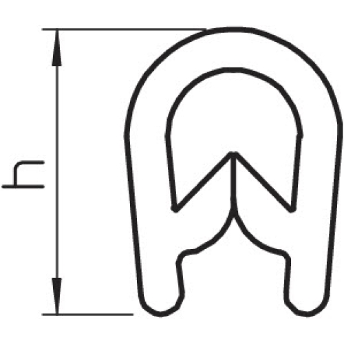 Chránič hran lemovka OBO KSB 2 PVC 0,75-2mm 6072909 metráž