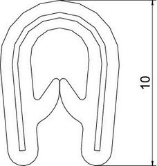 Chránič hran lemovka OBO KSB 2 PVC 0,75-2mm 6072909 metráž (obrázek 3)