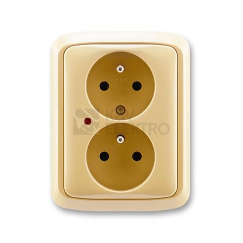 Obrázek produktu ABB Tango dvojzásuvka s přepěťovou ochranou béžová 5592A-A2349D 0
