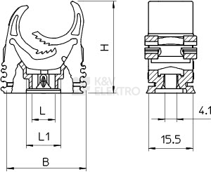 Obrázek produktu  Příchytka pro trubku OBO M-Quick 3 25-28LGR 25-28,5mm 2153130 2