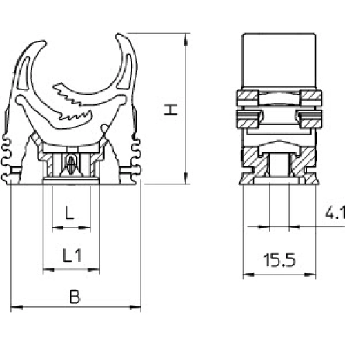 Příchytka pro trubku OBO M-Quick 4 31-37LGR 31-37mm 2153157 (obrázek 3)